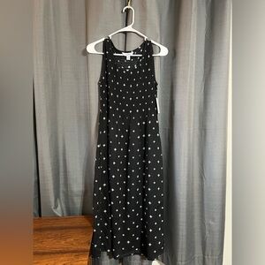 NWT | S | Croft & Barrow Soft Flowing Black Patterned Dress with Pockets